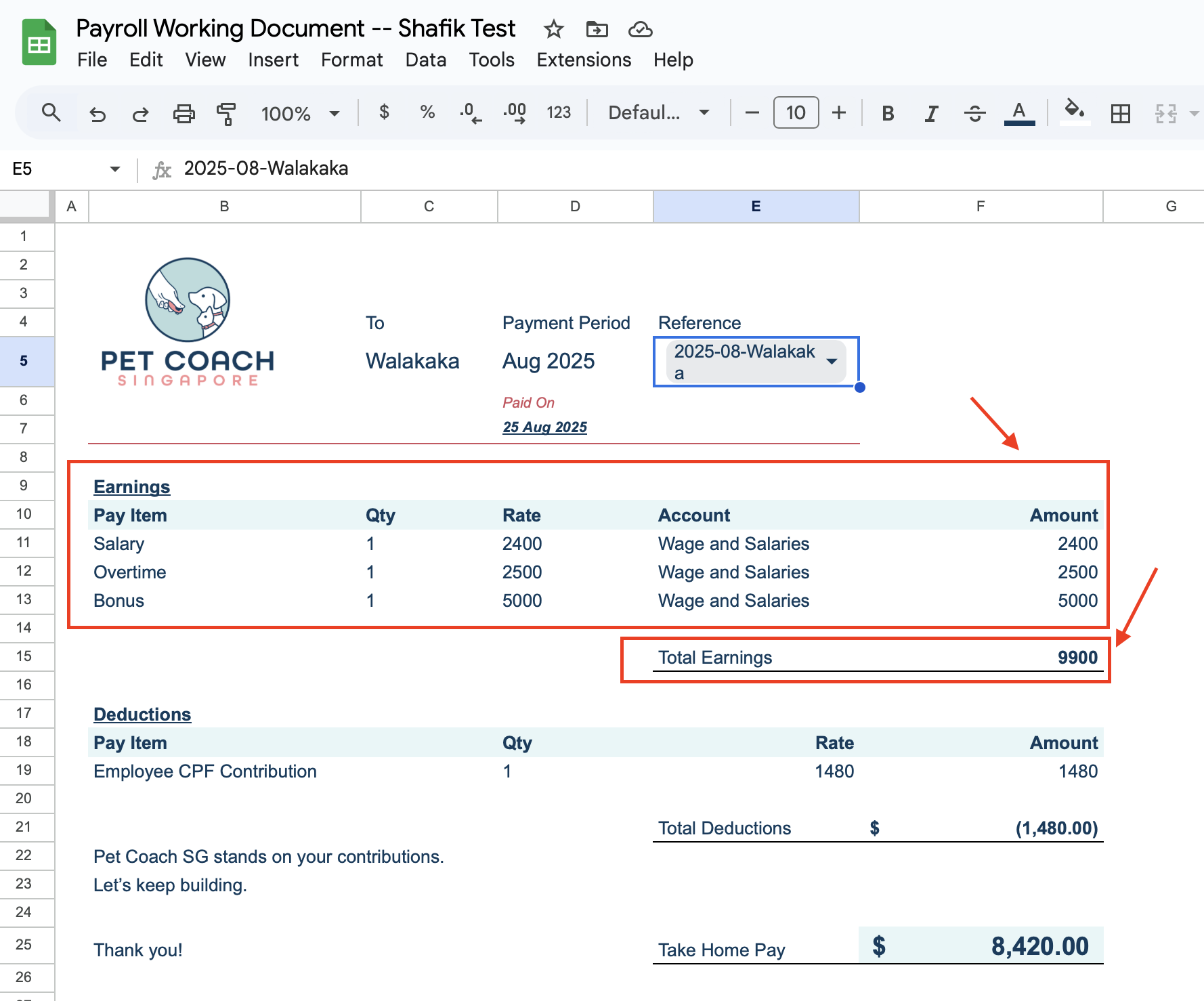 Shafik Walakaka Pay Slip